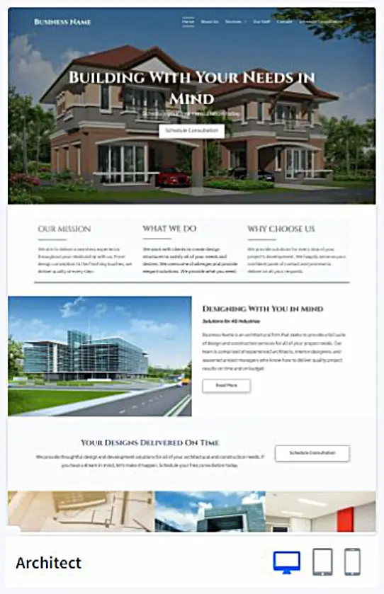 Architect Website Design