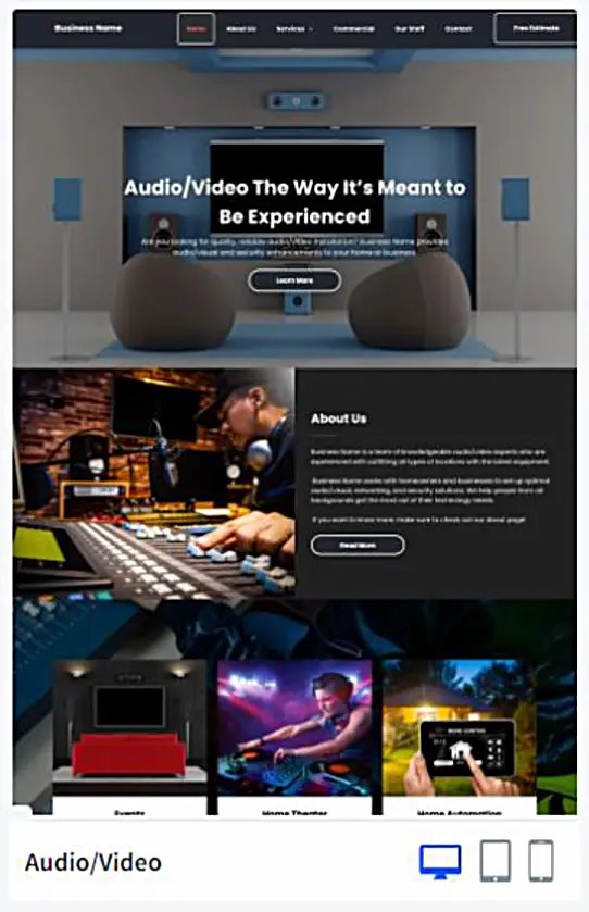 Audio and Video Website Design